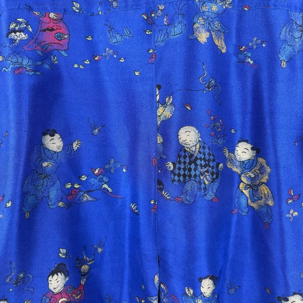 Chico's Design‎ VTG Button-up Blouse Women Size Large Asian-Inspired 100% Silk - Picture 9 of 13